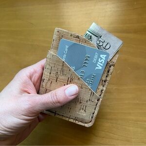 Handmade cork card holder/wallet